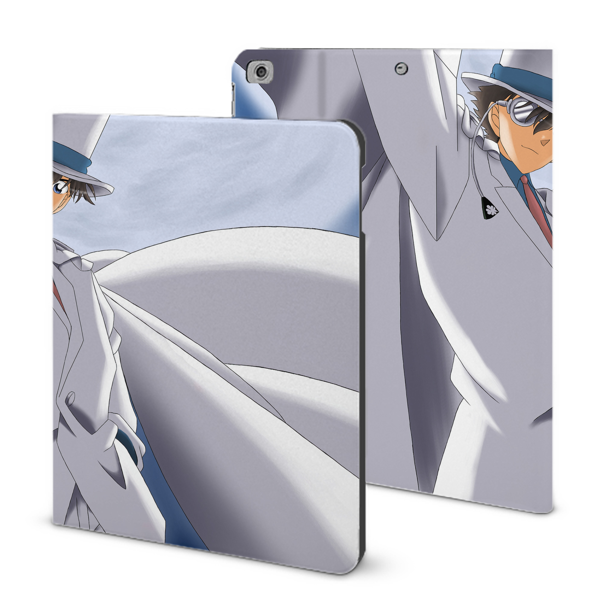 （画像用） 名探偵コナン Detective Conan IPad ケース ブック型 PUレザー TPU 耐衝撃 軽量 薄型 ペン収納なし 全面保護 IPad 各モデル対応
